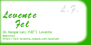 levente fel business card